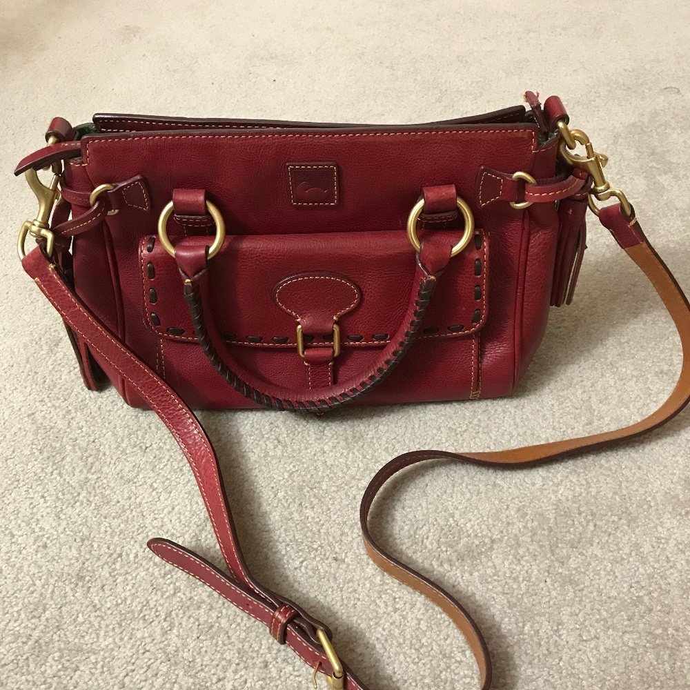Dooney & Bourke Large Florentine Leather Front Pocket Satchel